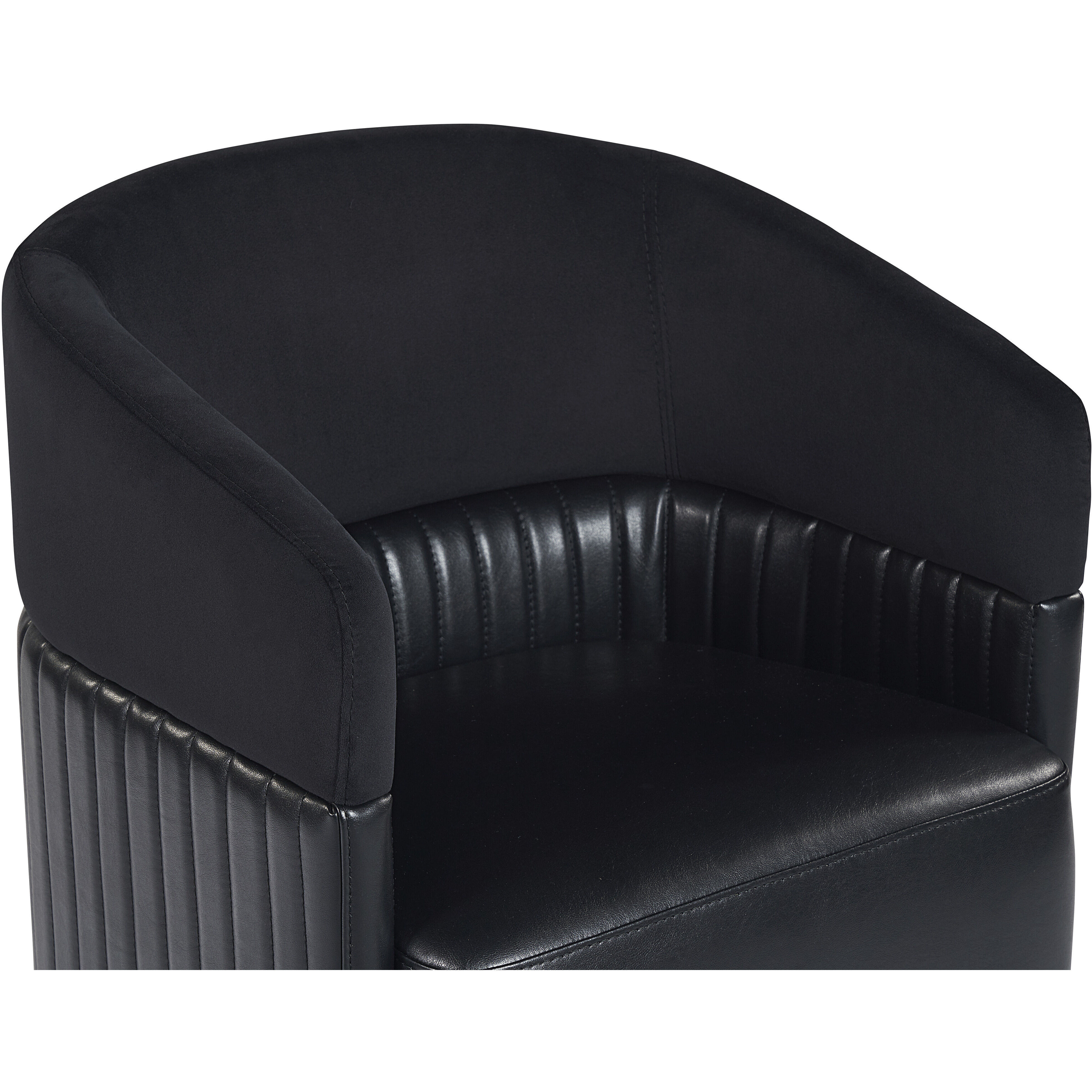Genval Abbington Black / Cantina Black Wheeled Lounge Chair, Wheeled